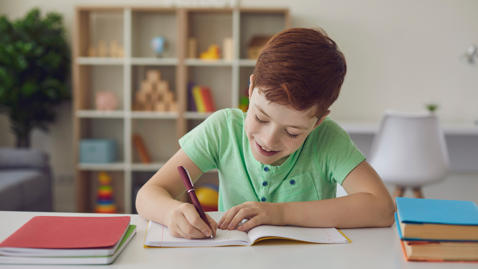 boy writing